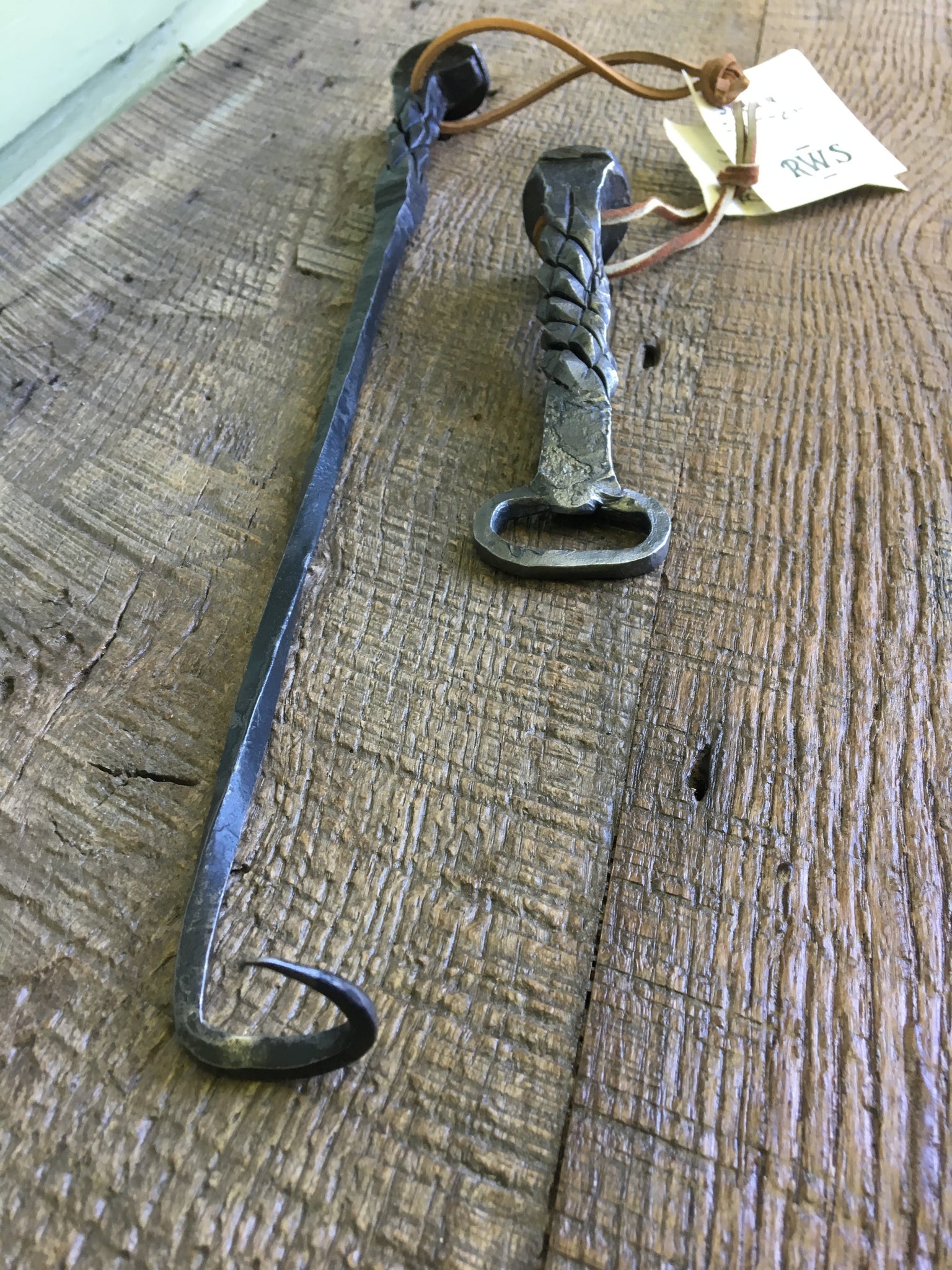 hand forged railroad spike steak turner — Melton Forge Works 