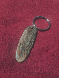 mokume gane key chain.