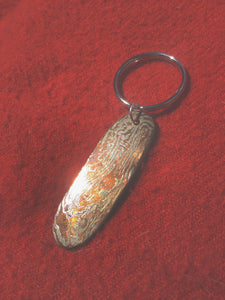 mokume gane key chain.