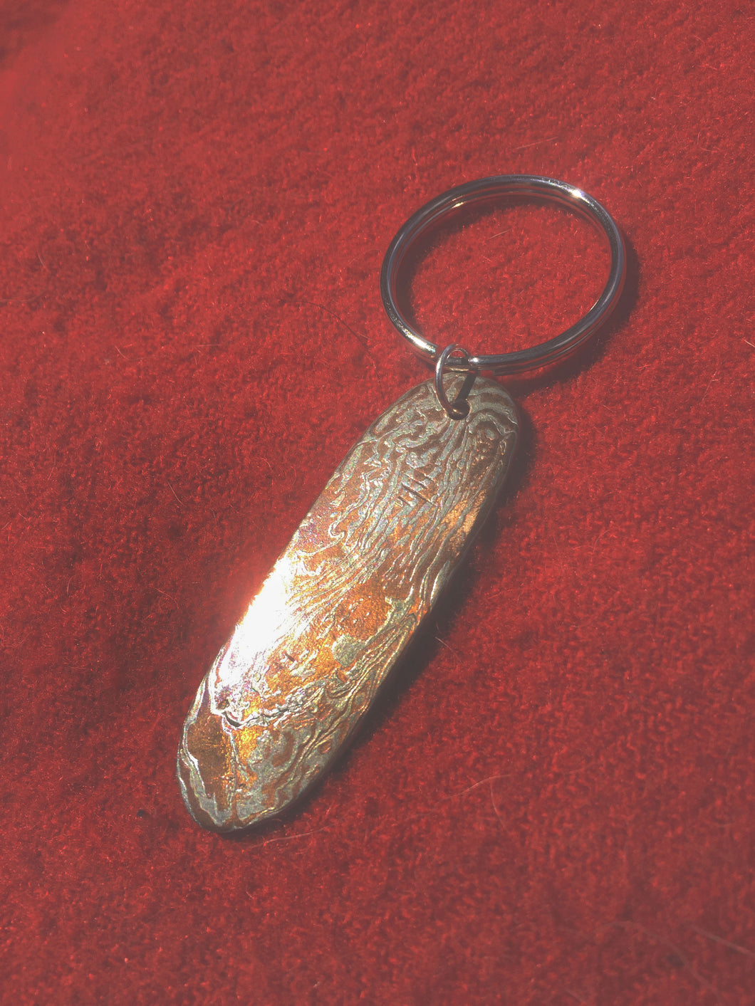 mokume gane key chain.
